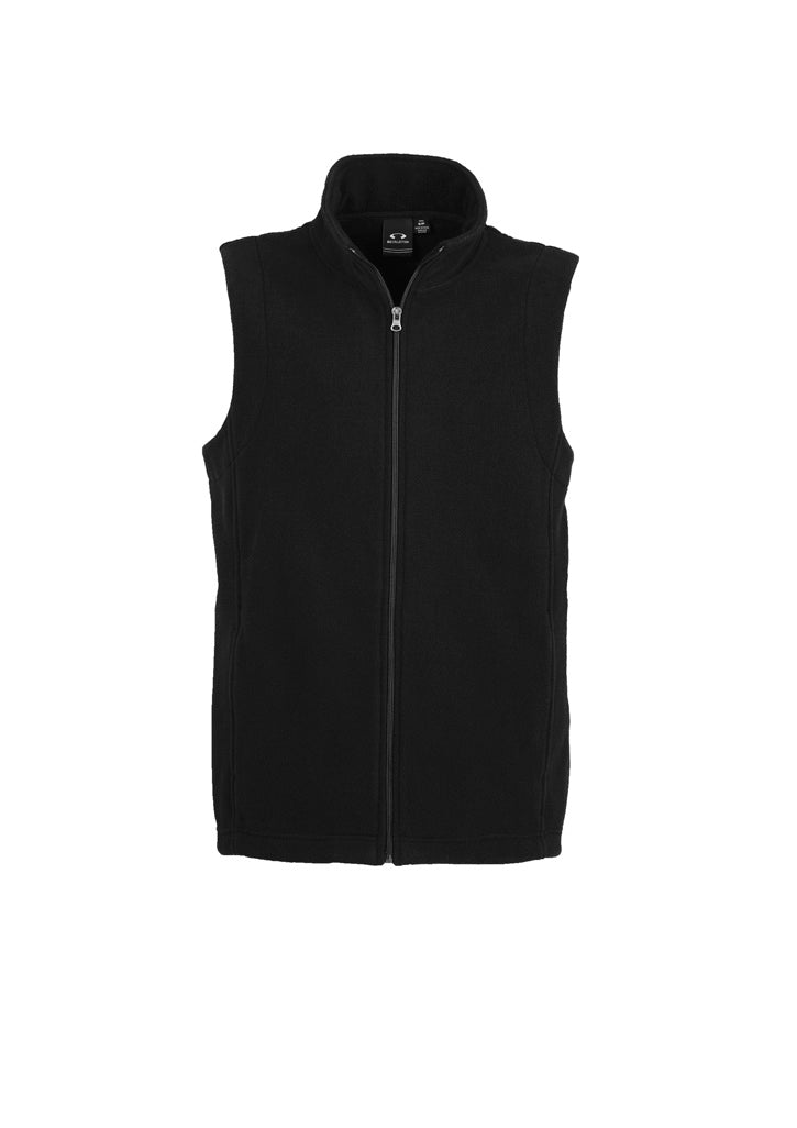 Plain Mens Vest - Black - Front