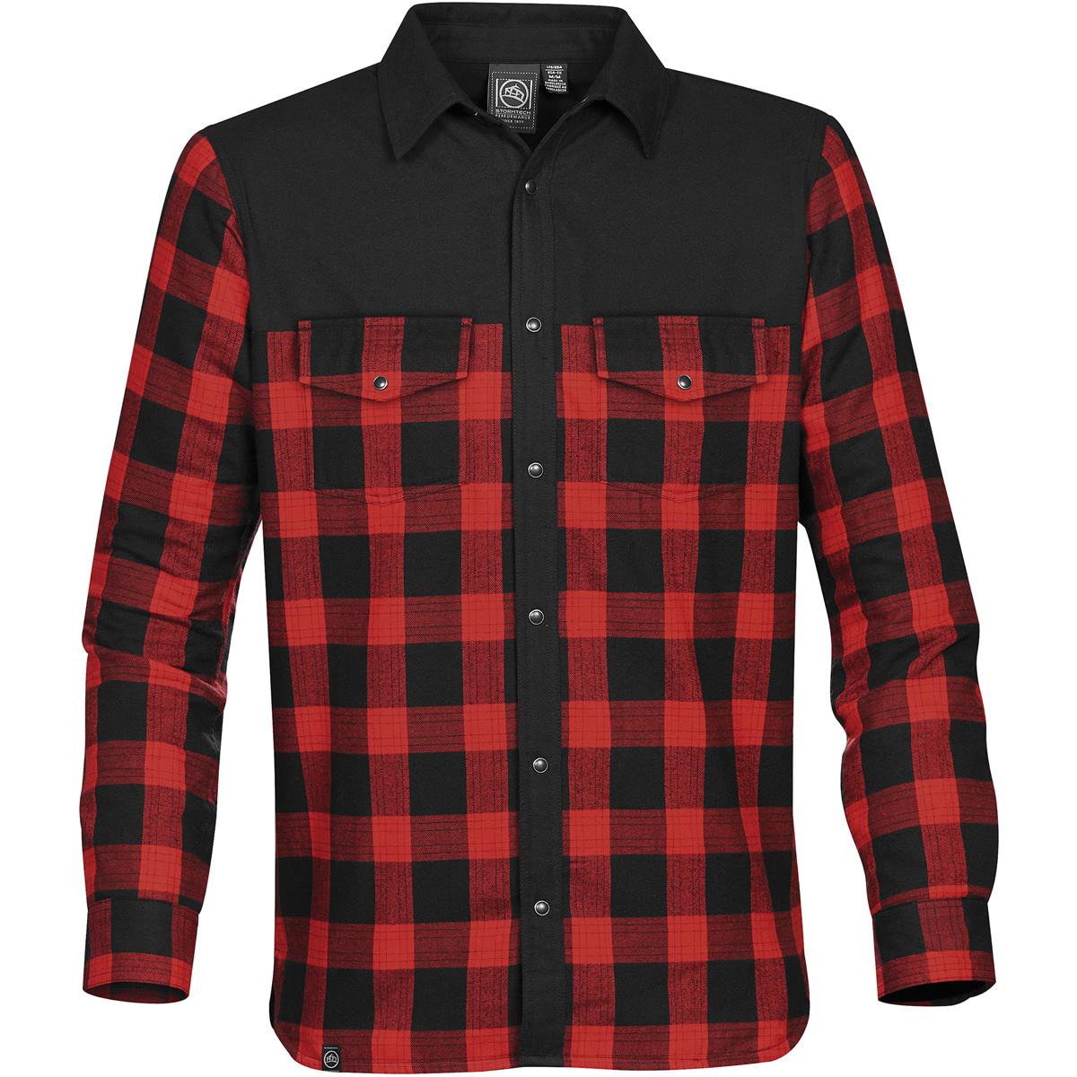 Men's Logan Thermal Shirt - Black / Red Plaid - Front