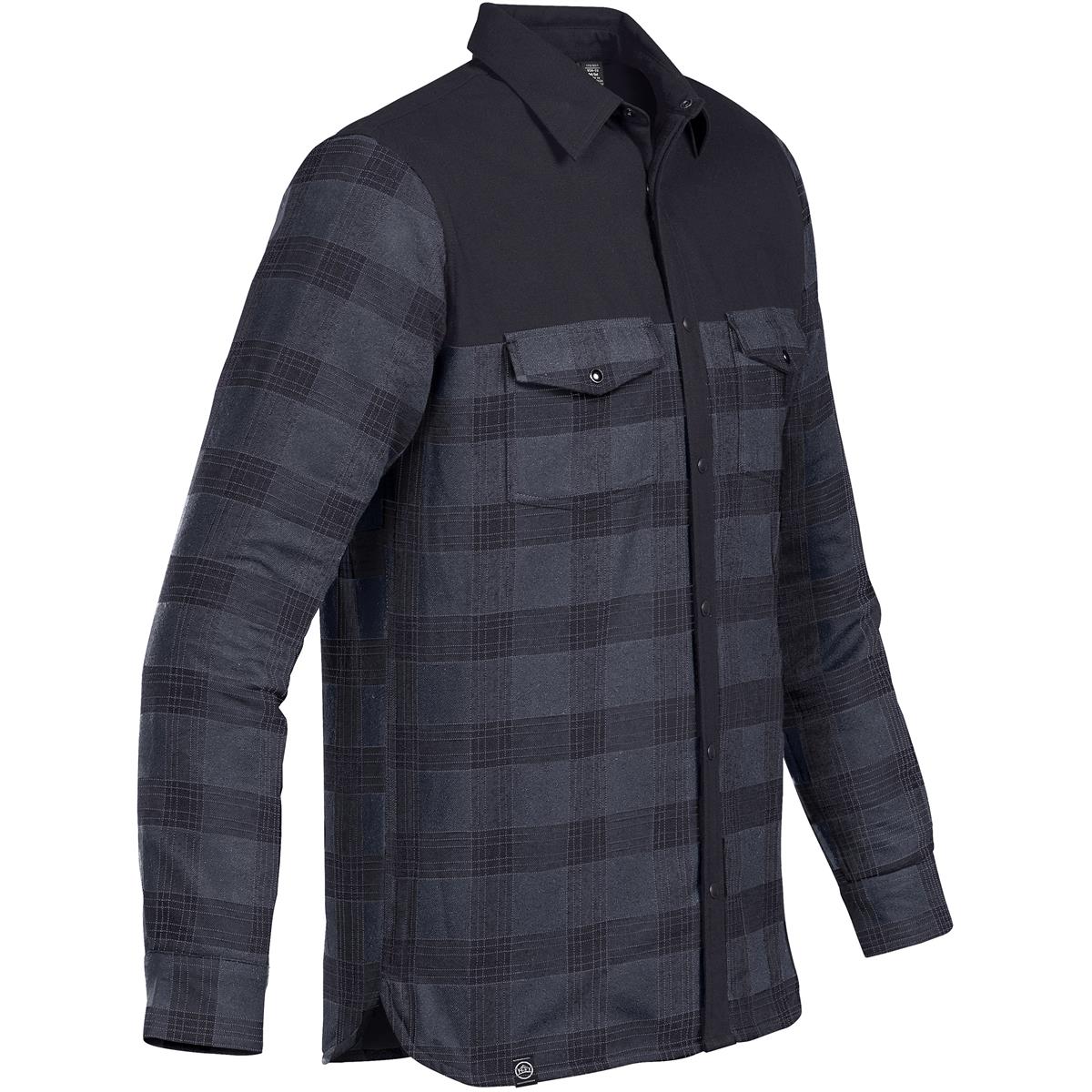 Men's Logan Thermal Shirt - Navy Plaid - Back