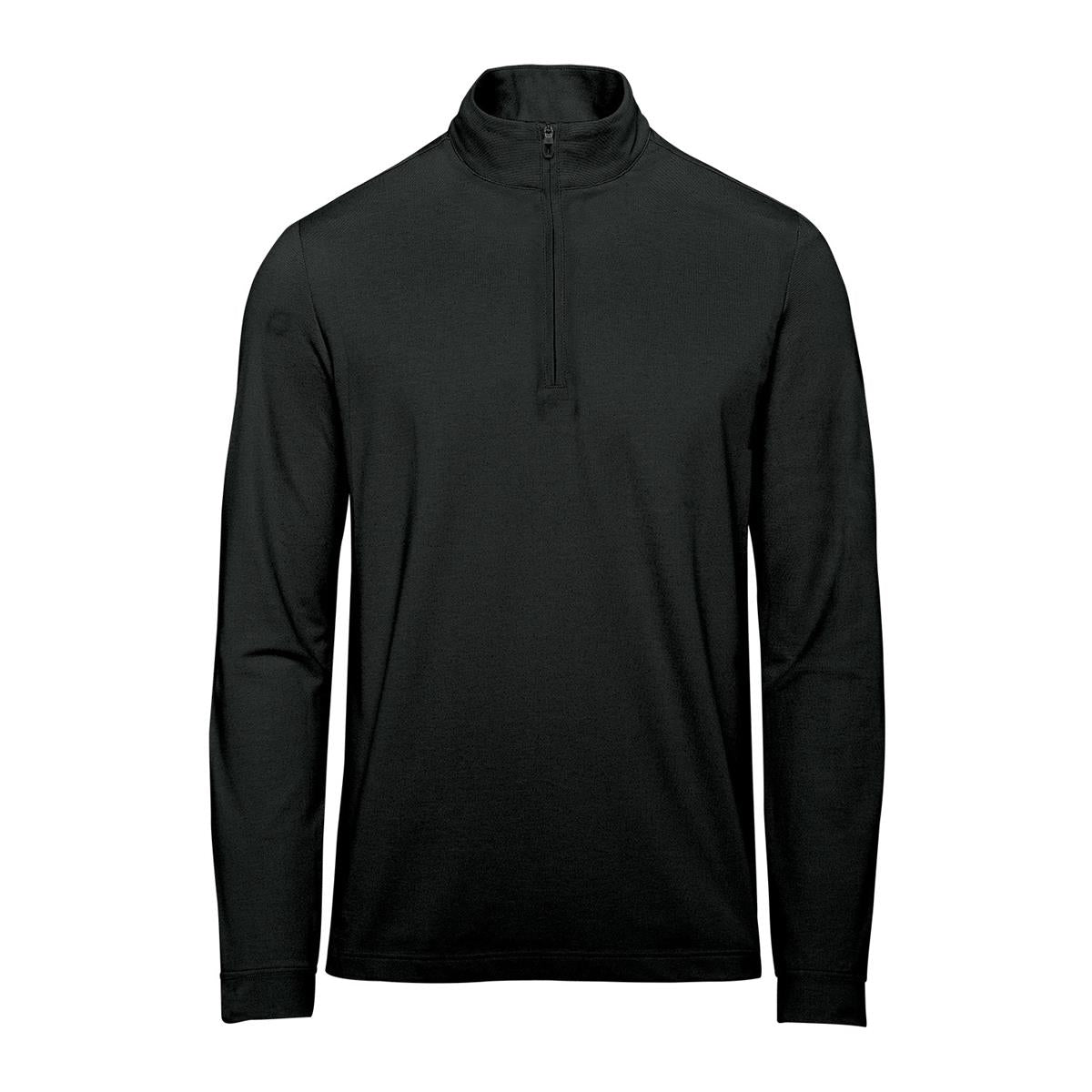 Men's Sonora 1/4 Zip Pullover - Black - Front