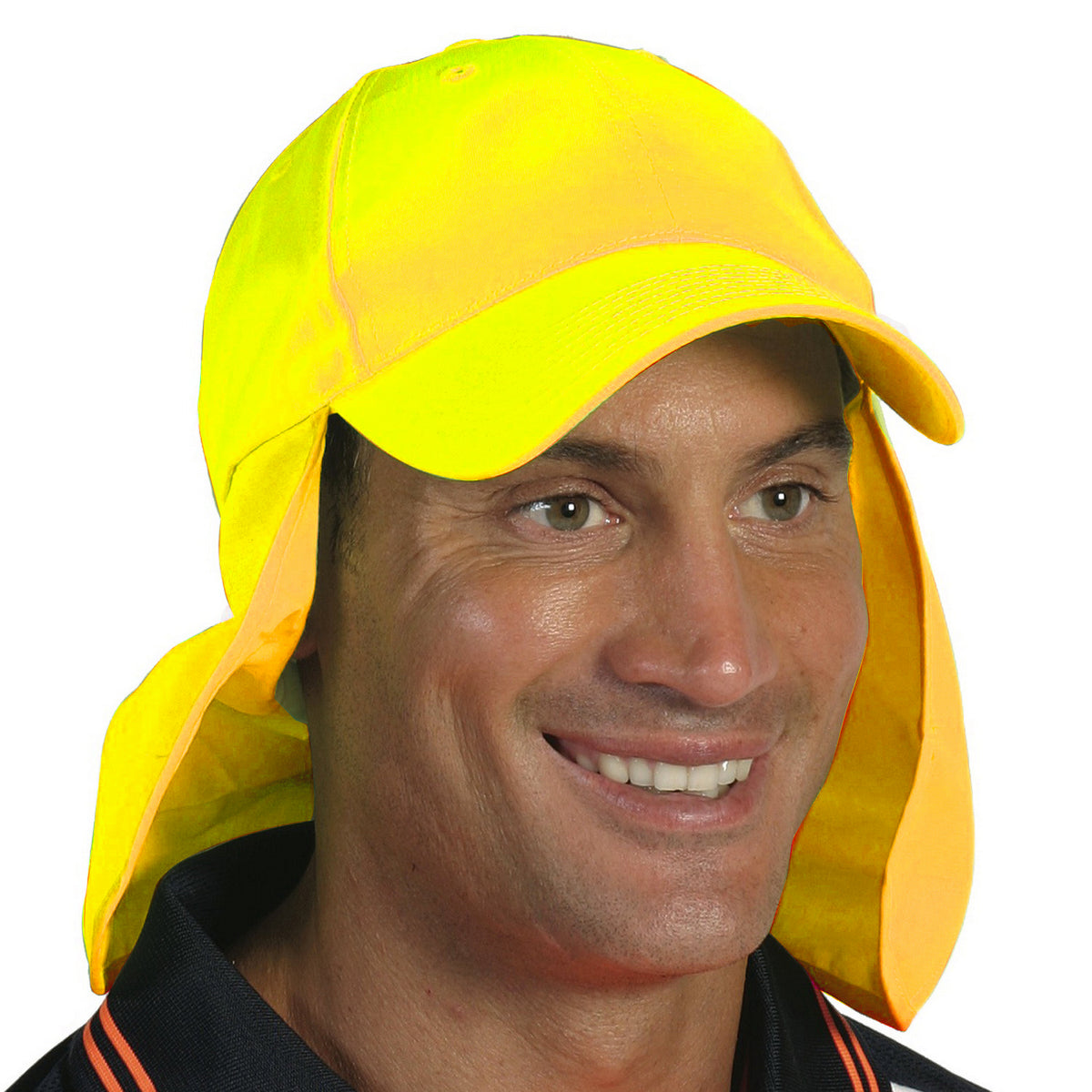 HiVis Cap with Flap - Yellow