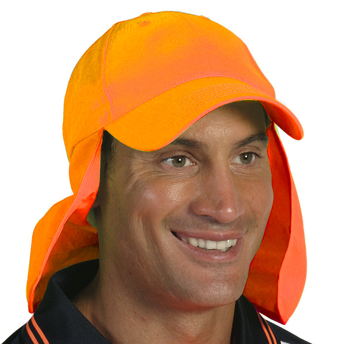 HiVis Cap with Flap - Orange
