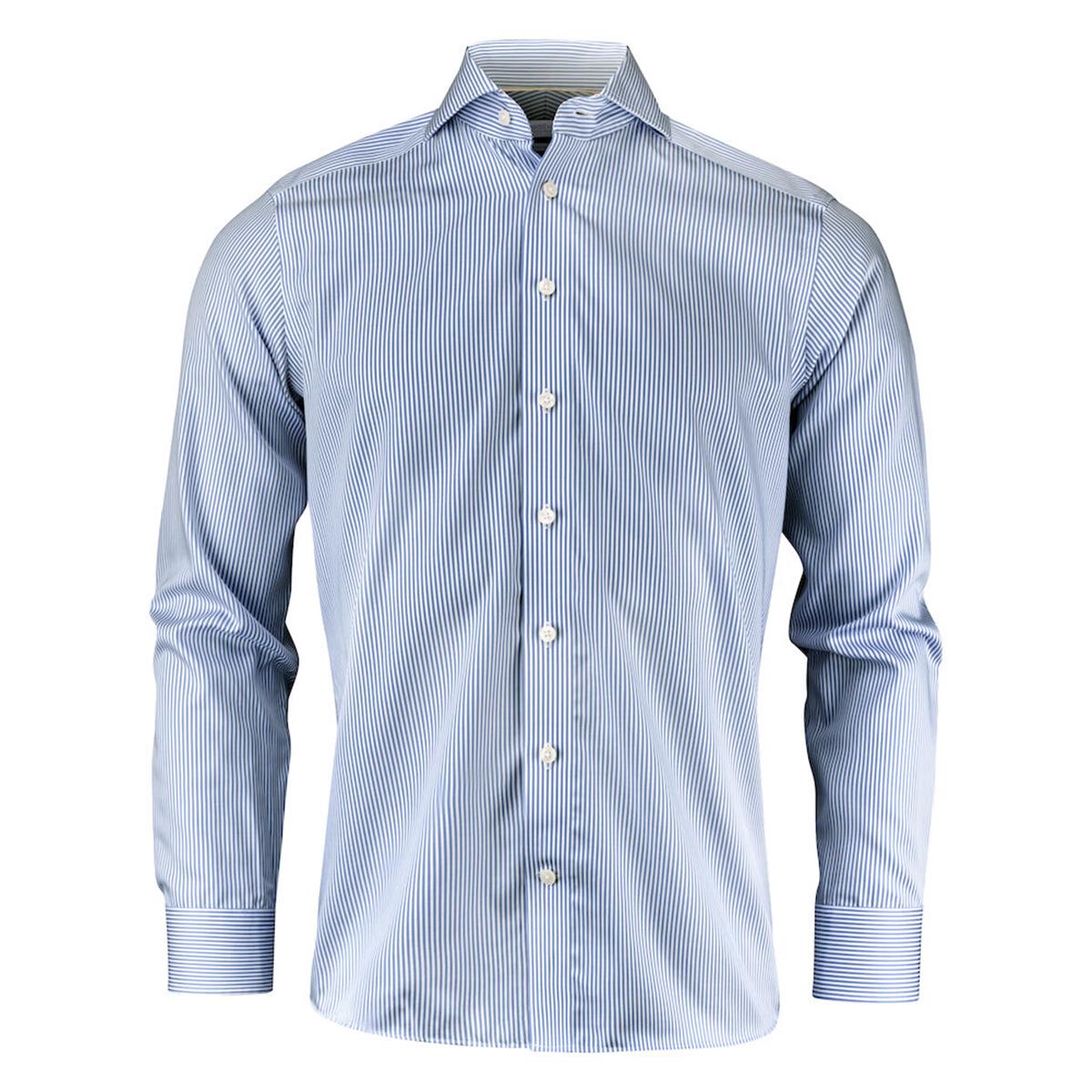 Yellow Bow 50 Men's Shirt - Navy Stripe - Front