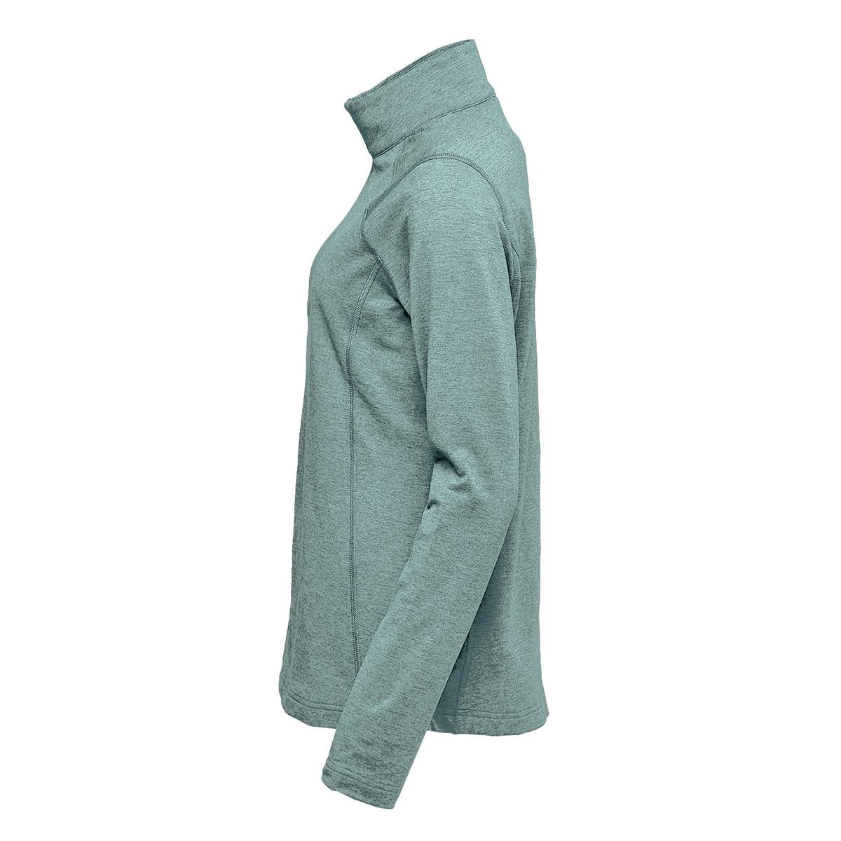 Women's Treeline Performance 1/4 Zip Pullover - Ice Blue Heather - Back