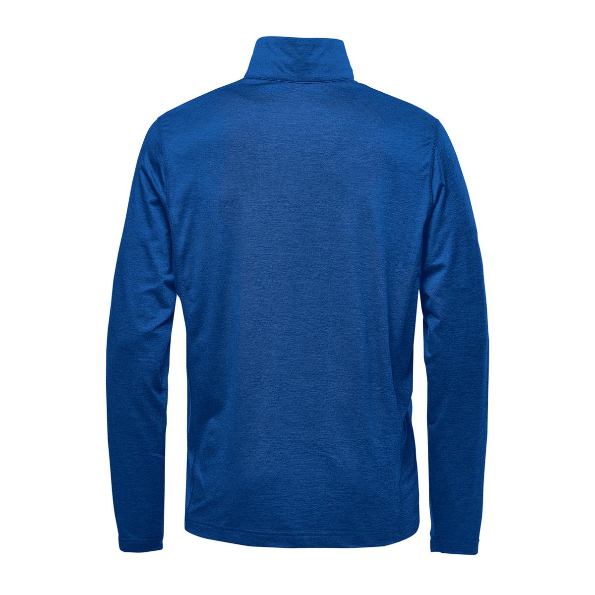 Men's Milano 1/4 Zip Pullover - Classic Blue Heather - Back