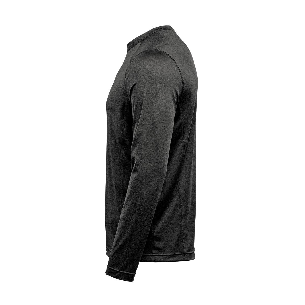 Men's Milano L/S Crew Neck - Charcoal Heather - Back