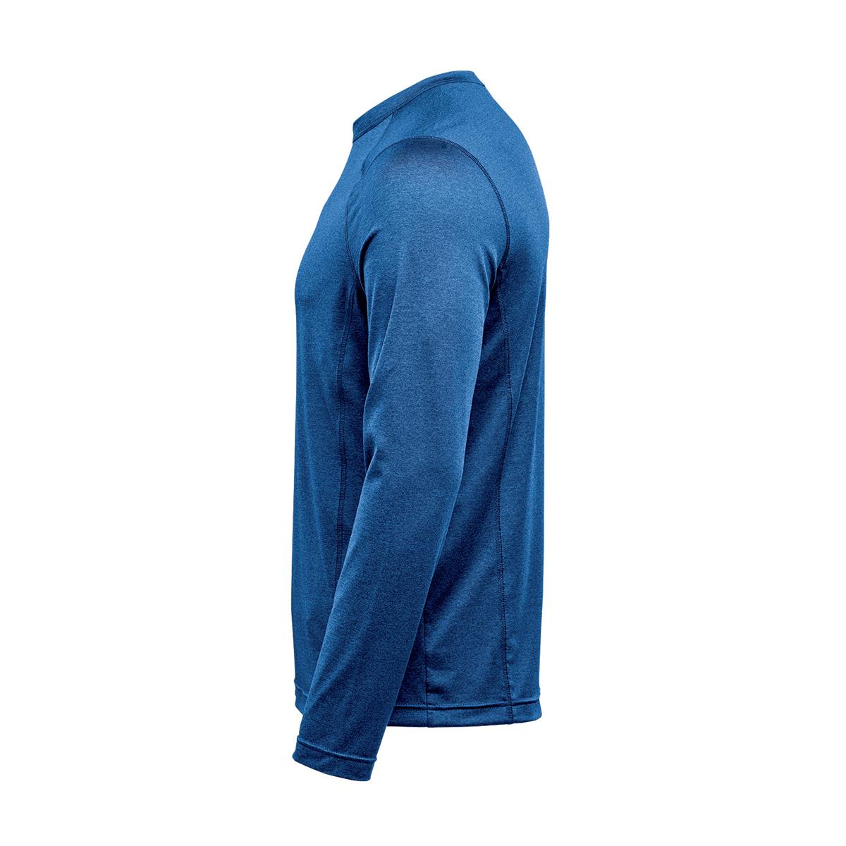 Men's Milano L/S Crew Neck - Classic Blue Heather - Back