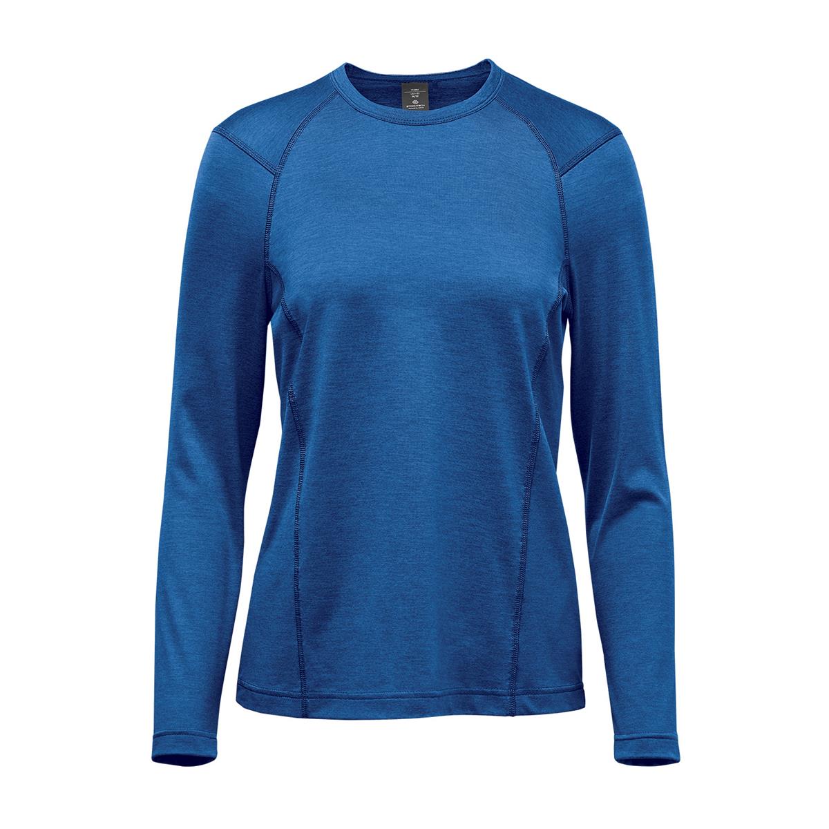 Women's Milano L/S Crew Neck - Classic Blue Heather - Front