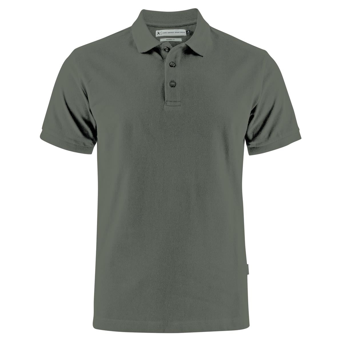 Neptune Regular Men's Cotton Polo - Anthracite - Front