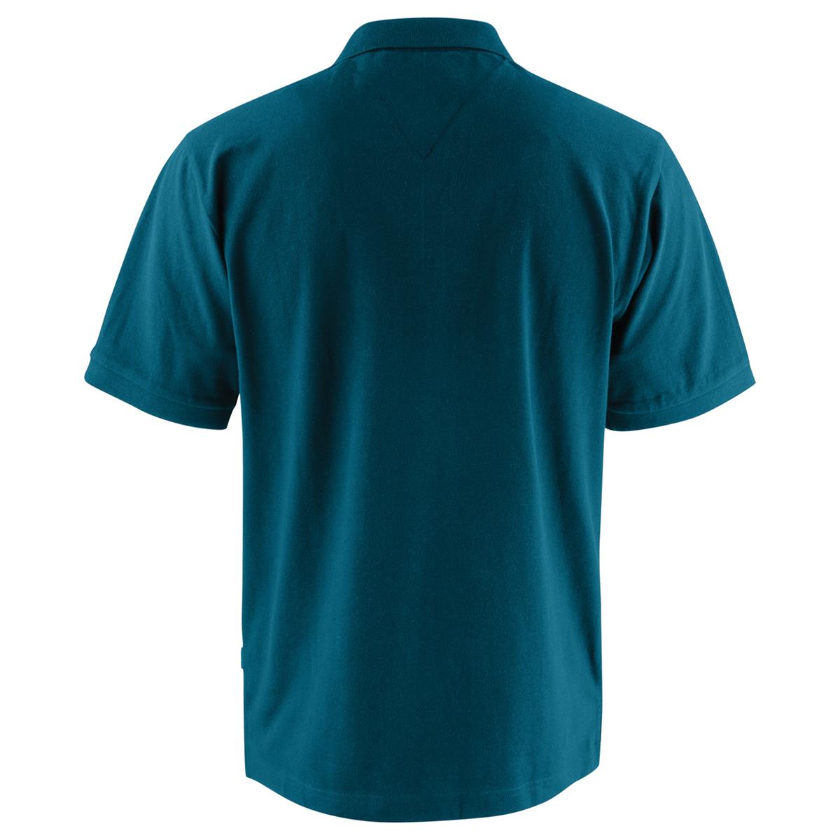 Neptune Regular Men's Cotton Polo - Petrol - Back