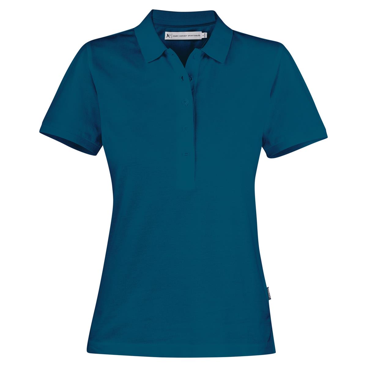 Neptune Women's Cotton Polo - Petrol - Front