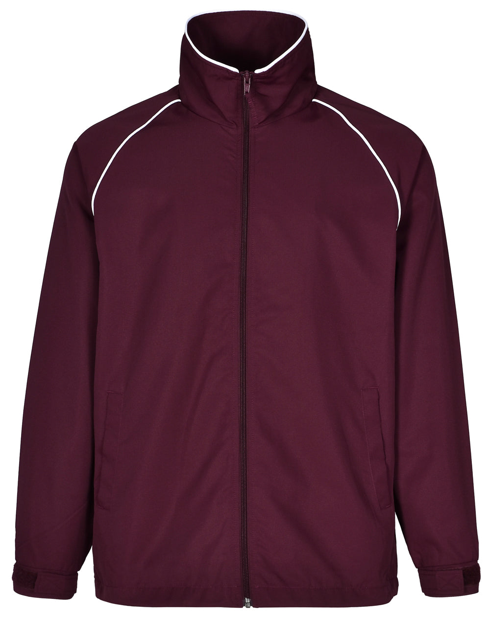 Champion's Track Top - Unisex - Maroon/White - Front