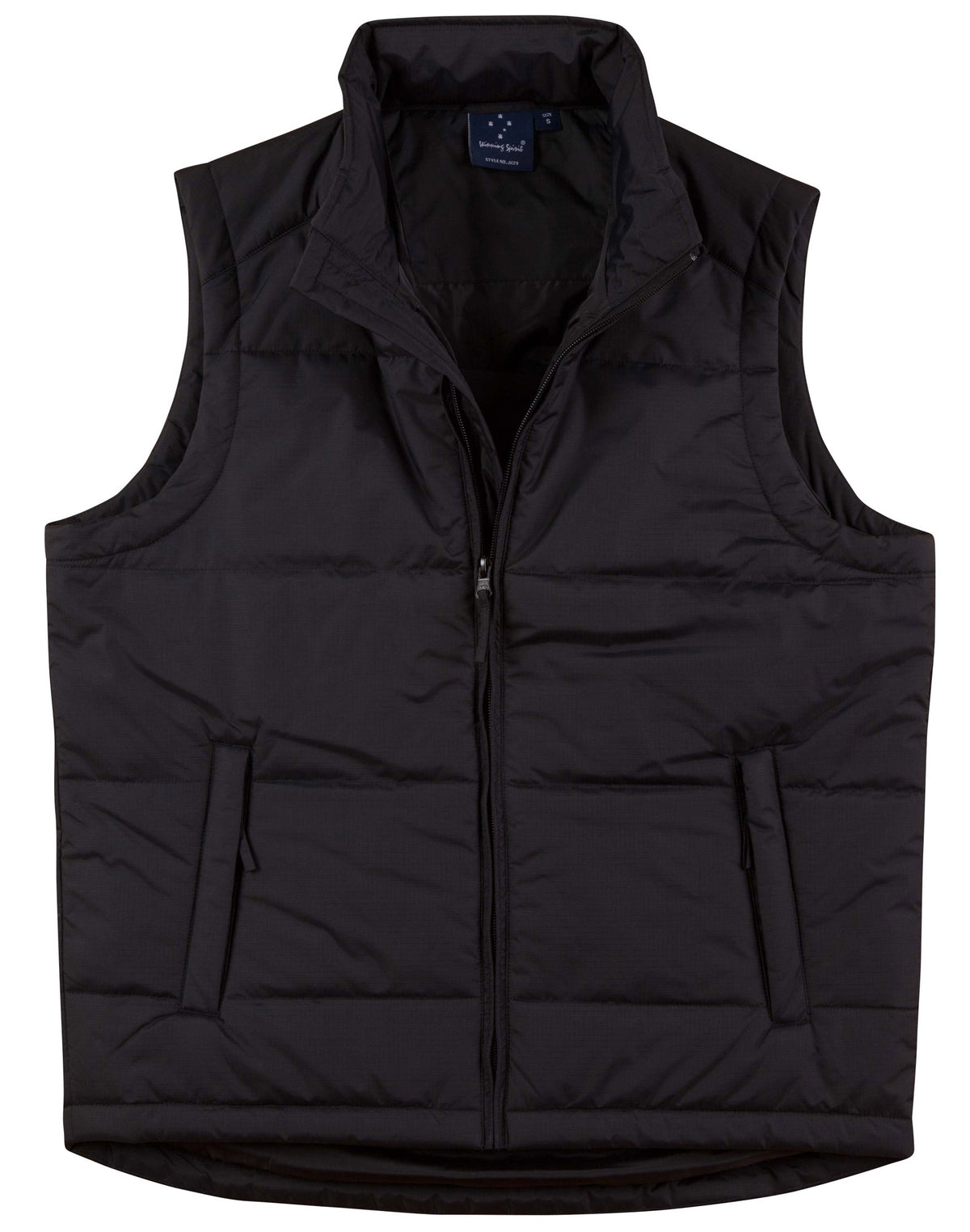 Padded Vest Men's - Black - Front