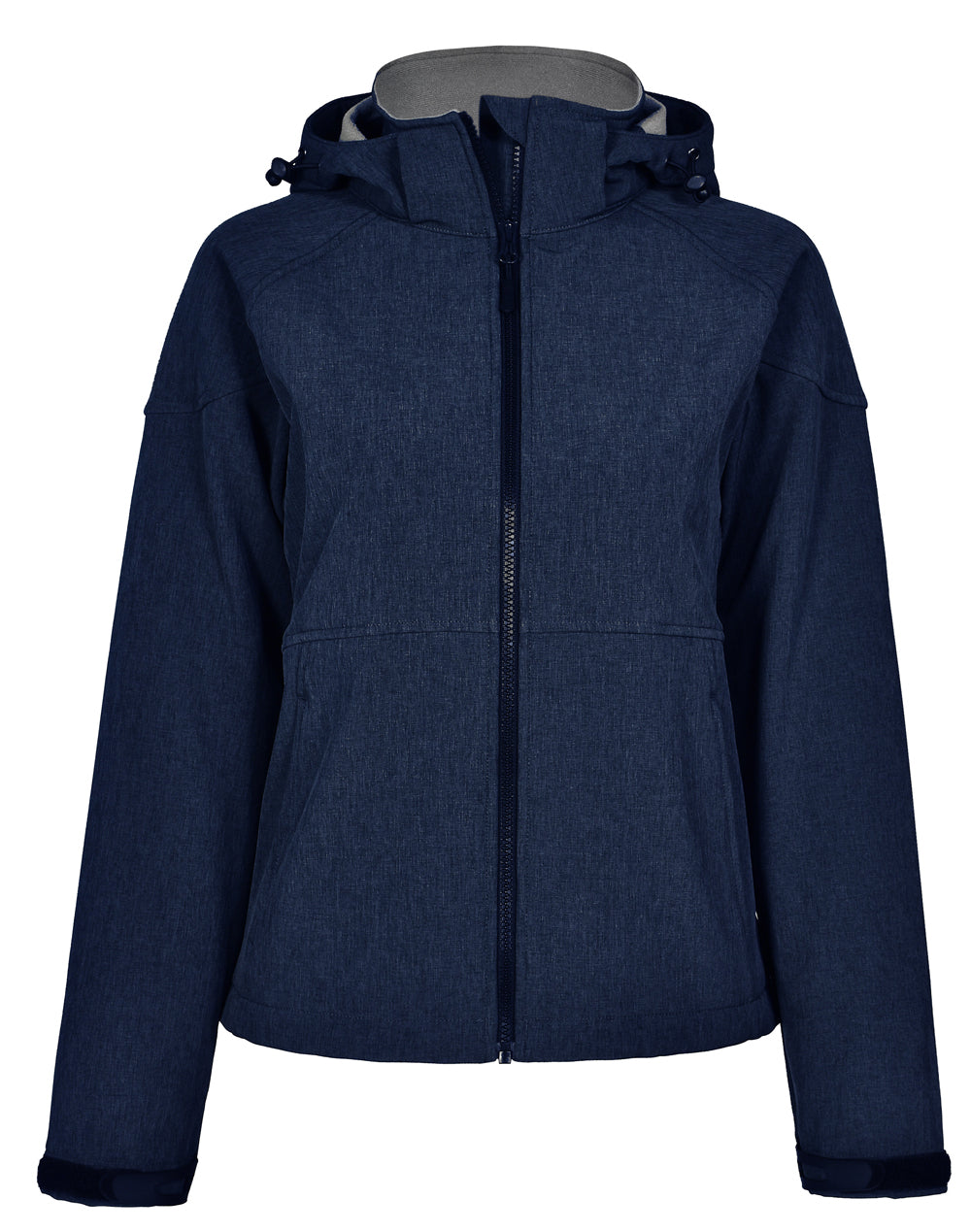 Aspen Softshell Hood Jacket Ladies' - Marl Navy/Charcoal - Front