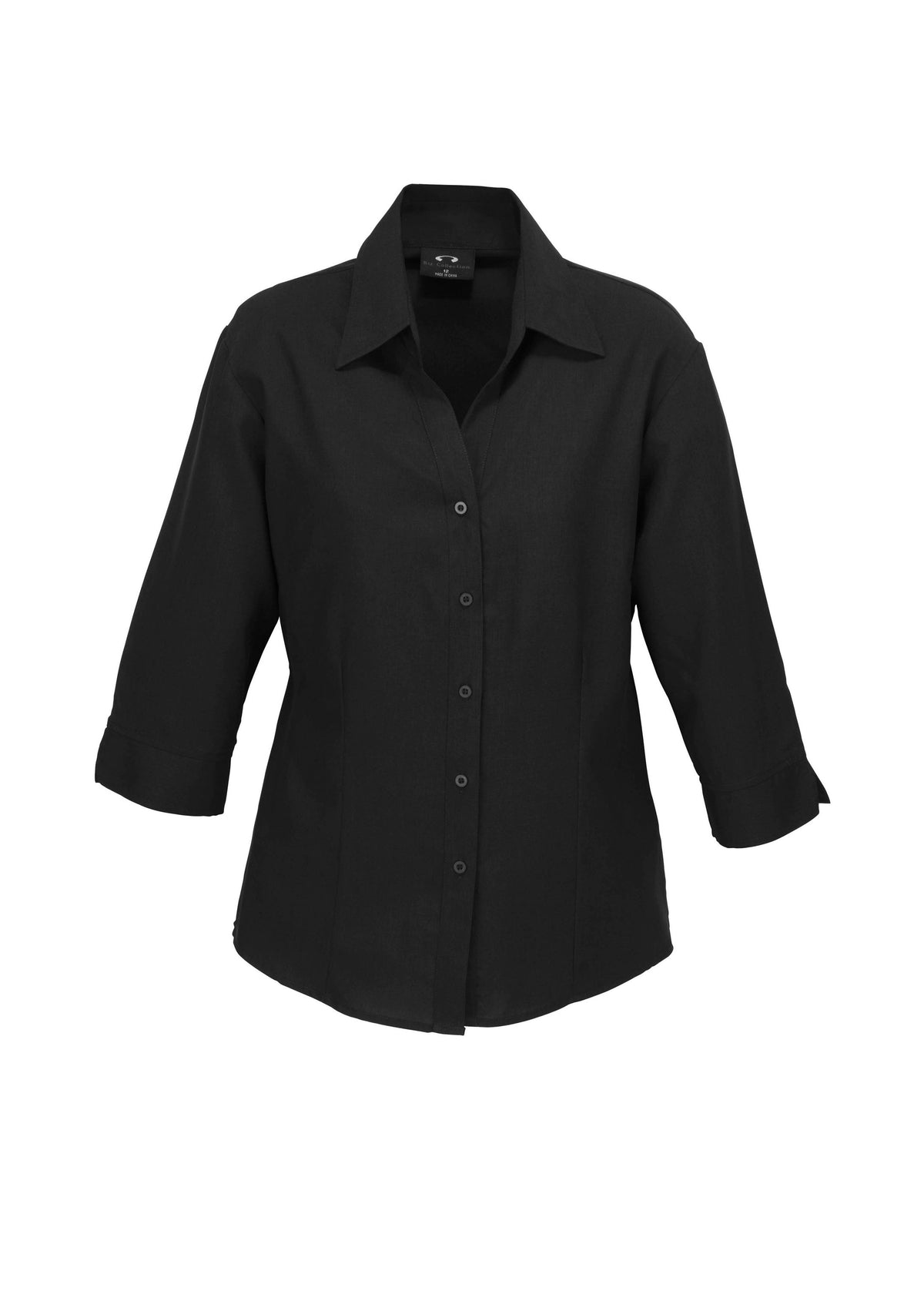 Oasis Womens 3/4 Sleeve Shirt - Black - Front