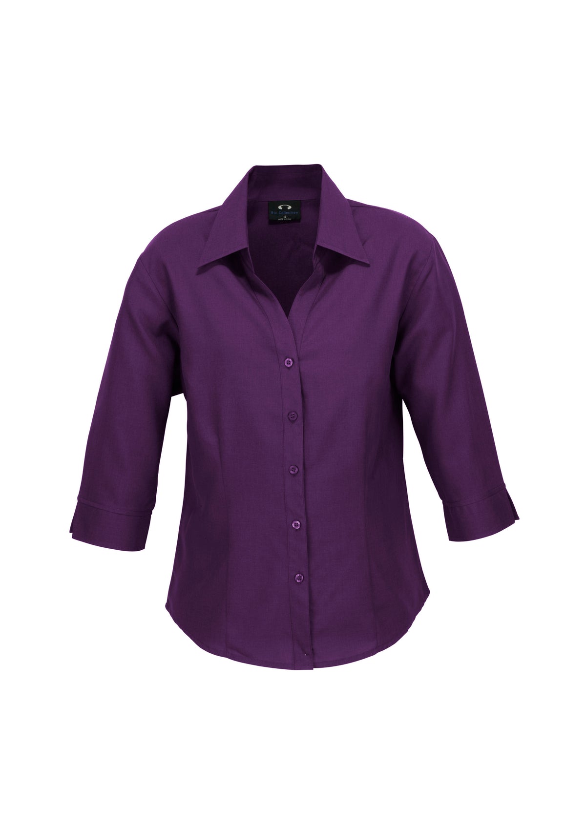 Oasis Womens 3/4 Sleeve Shirt - Grape - Front