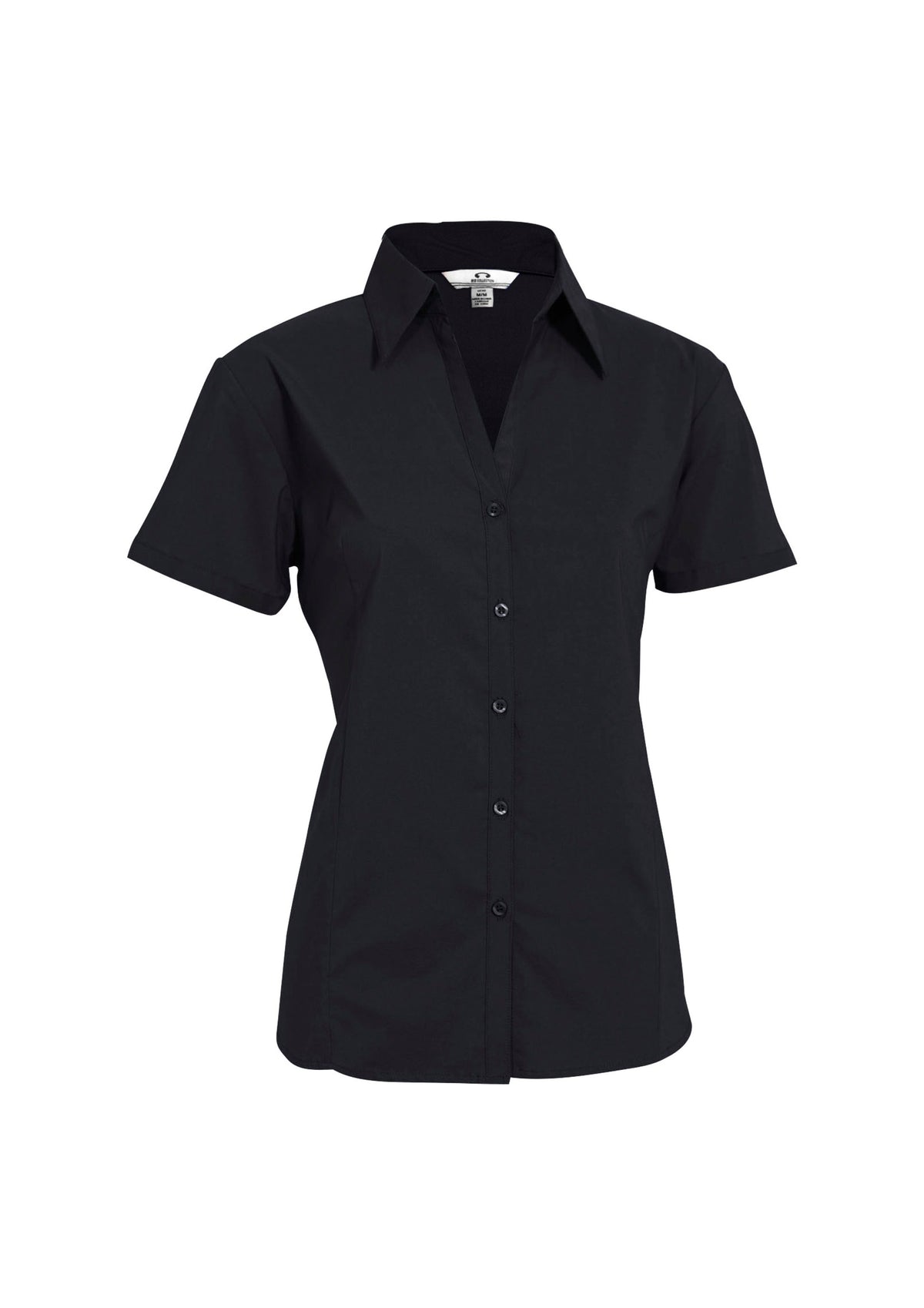 Metro Womens Short Sleeve Shirt - Black - Front