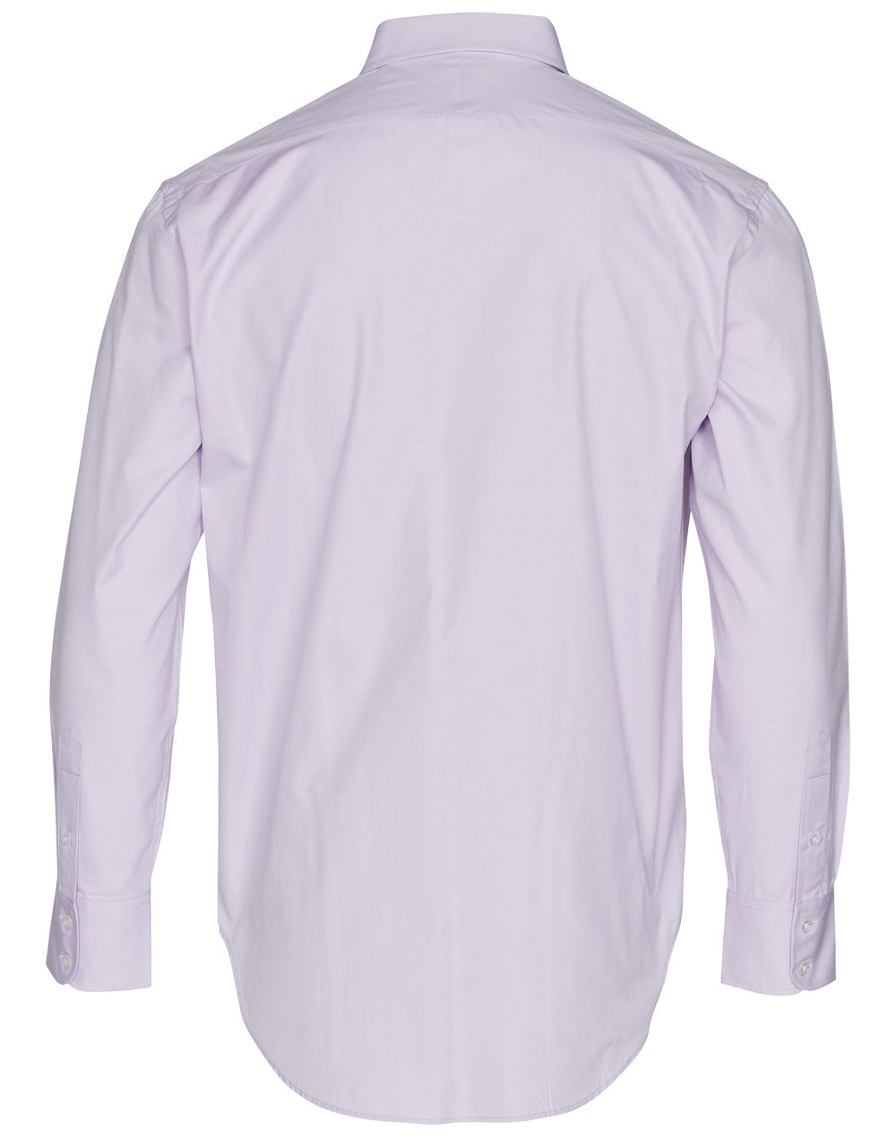 Men's CVC Oxford Long Sleeve Shirt - Lilac - Back