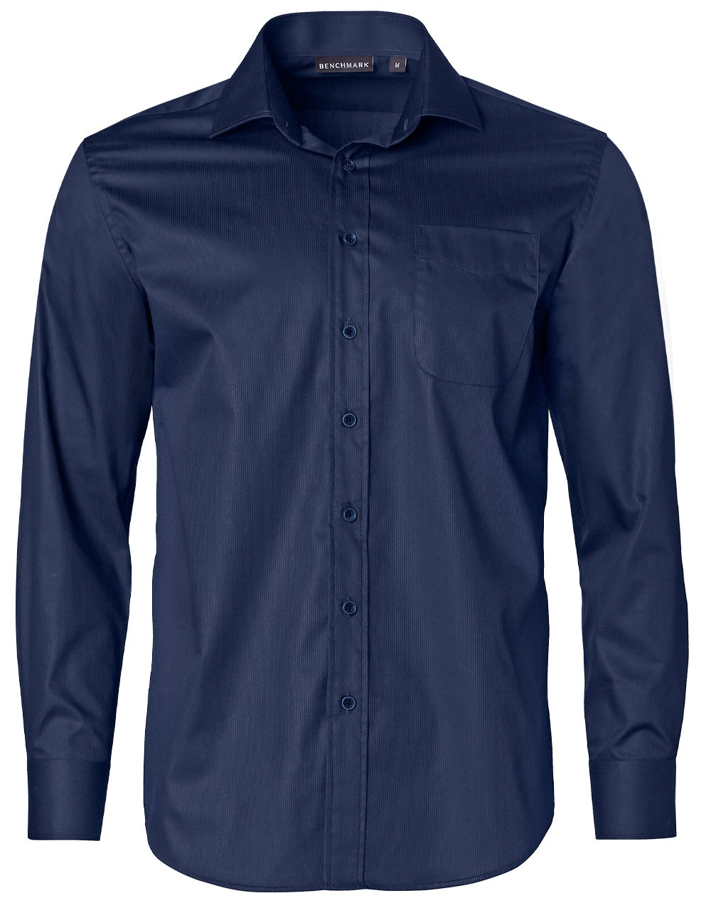 Barkley Mens Taped Seam Long Sleeve Shirt - Navy - Front