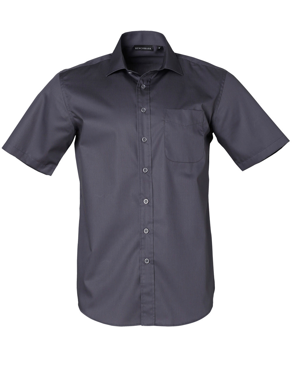 Barkley Mens Taped Seam Short Sleeve Shirt - Storm Grey - Front