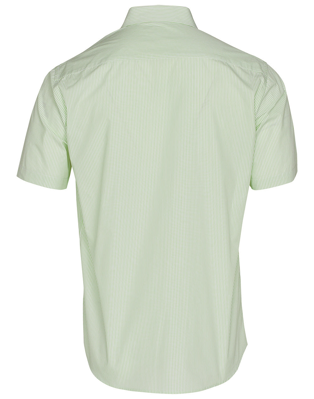 Men's Balance Stripe Short Sleeve Shirt - Mint/White - Back