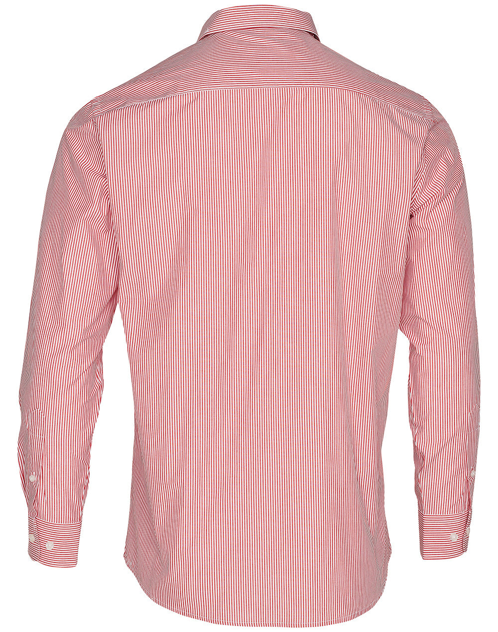 Men's Balance Stripe Long Sleeve Shirt - Red/White - Back