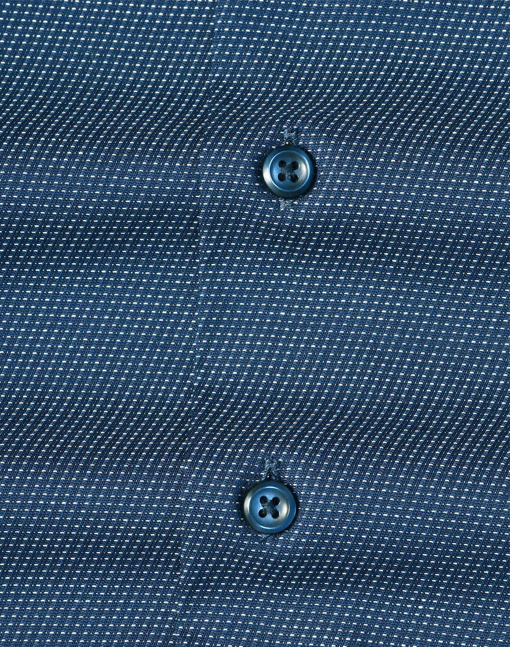 Ascot Mens Long Sleeve Dot Jacquard Stretch Shirt - Ocean Blue - View
