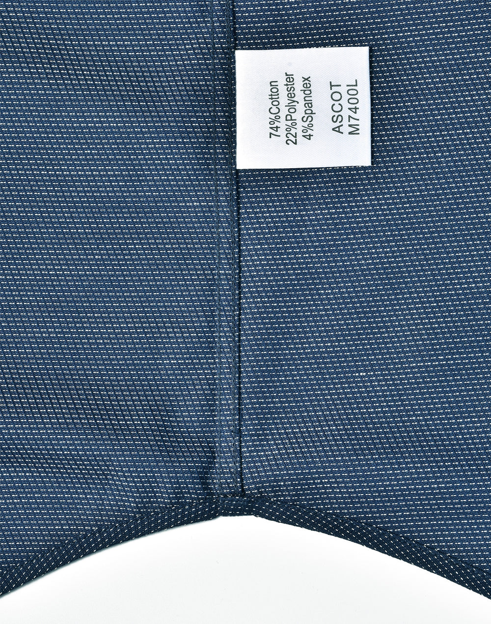 Ascot Mens Long Sleeve Dot Jacquard Stretch Shirt - Ocean Blue - View