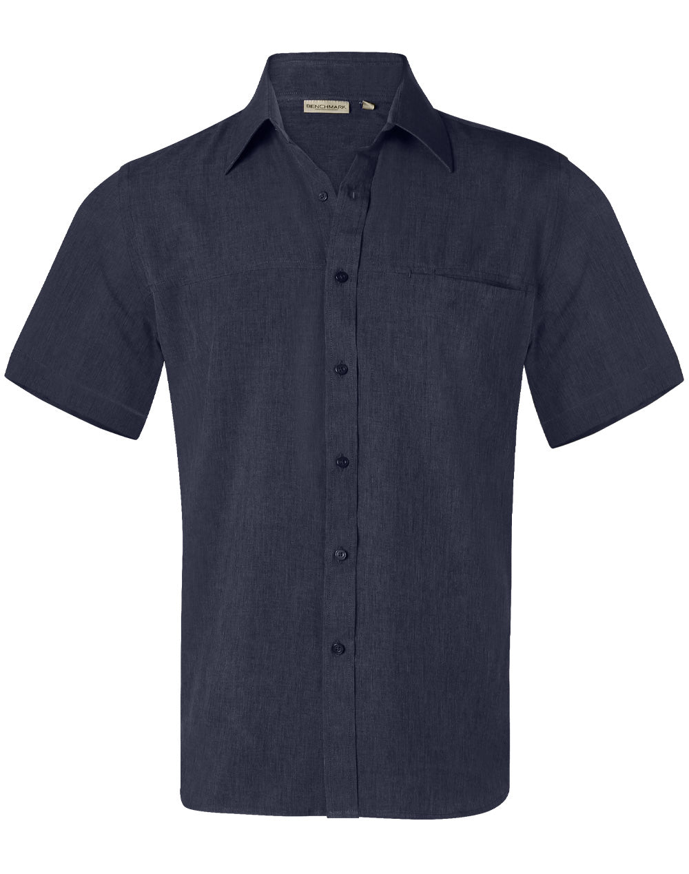 Men's CoolDry Short Sleeve Shirt - Denim - Front