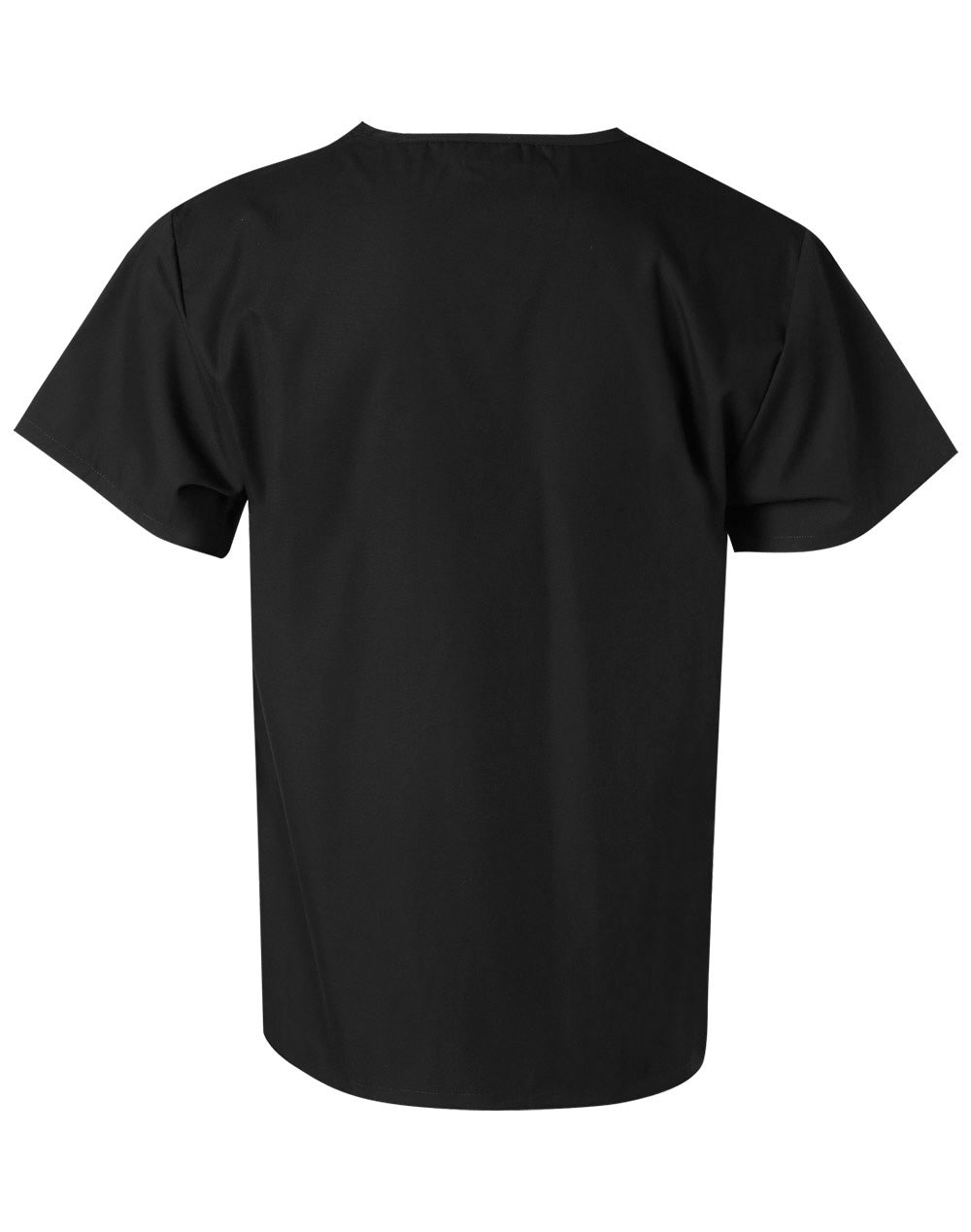 Unisex Scrub Top - Black - Back