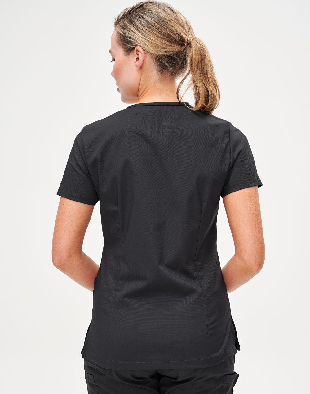 Ladies Scrub Top - Charcoal - View