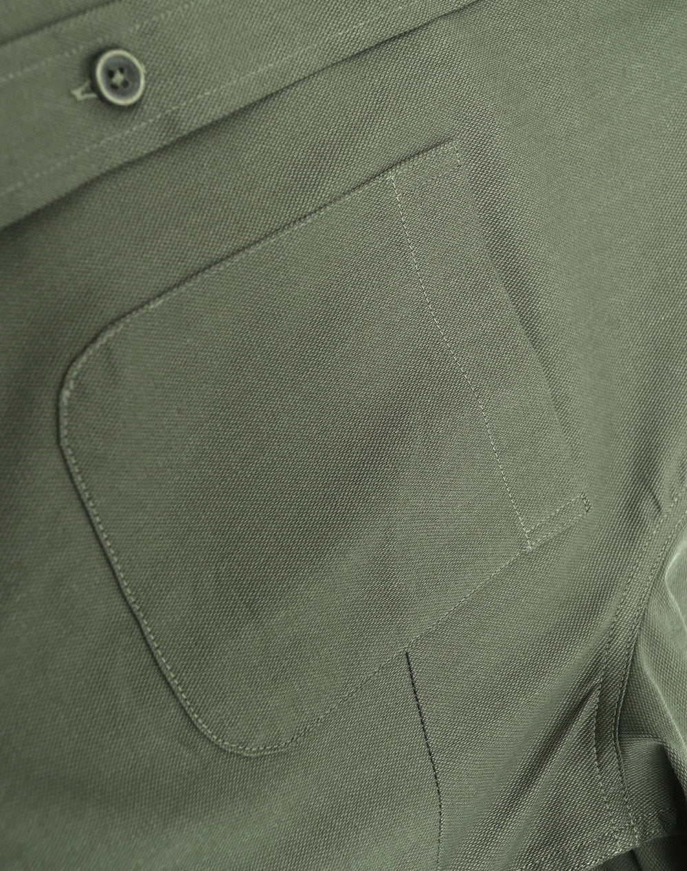Womens Smart Casual Cotton Blend L/S Shirt - Army Green - View