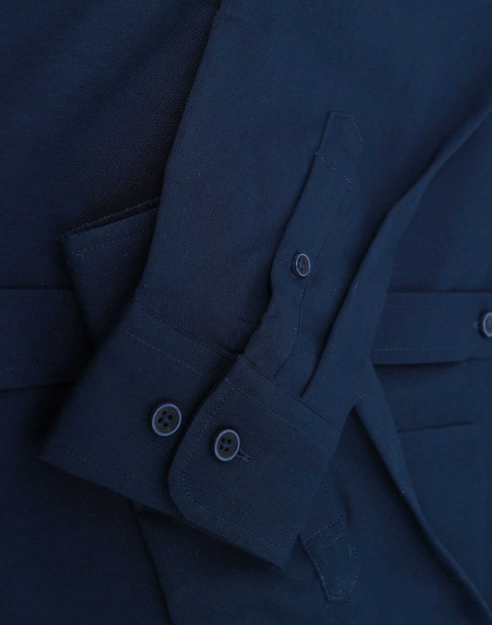 Womens Smart Casual Cotton Blend L/S Shirt - Navy - View