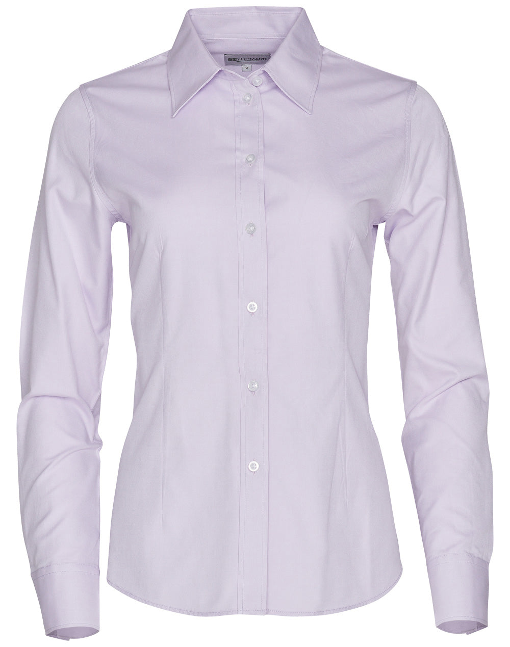 Women's CVC Oxford Long Sleeve Shirt - Lilac - Front