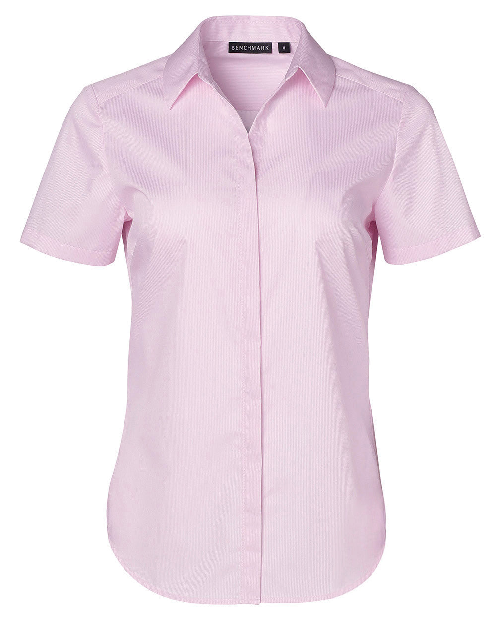Barkley Ladies Taped Seam Short Sleeve Shirt - Soft Pink - Front