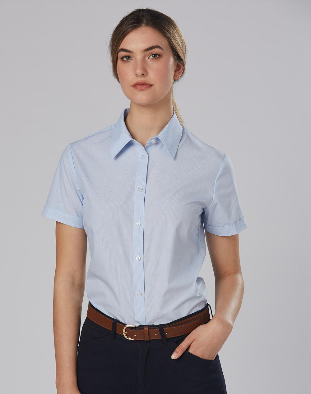 Women's Fine Stripe Short Sleeve Shirt