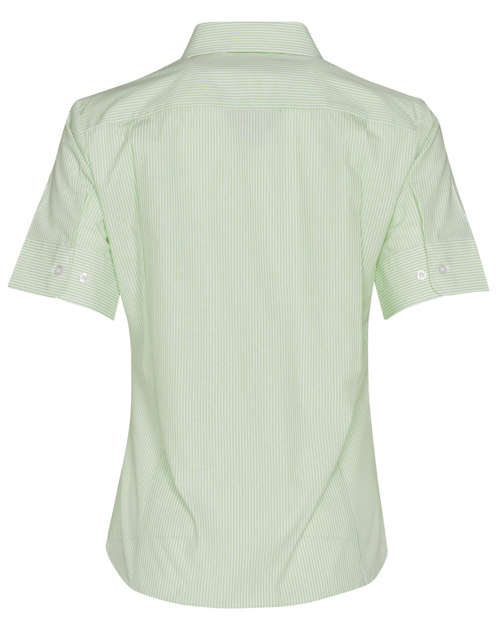 Women's Balance Stripe Short Sleeve Shirt - Mint/White - Back