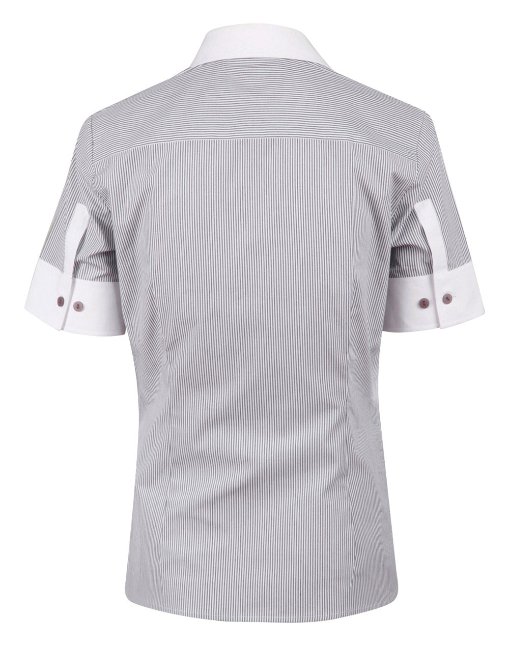 Women's Tic Stripe Short Sleeve Shirt - Back