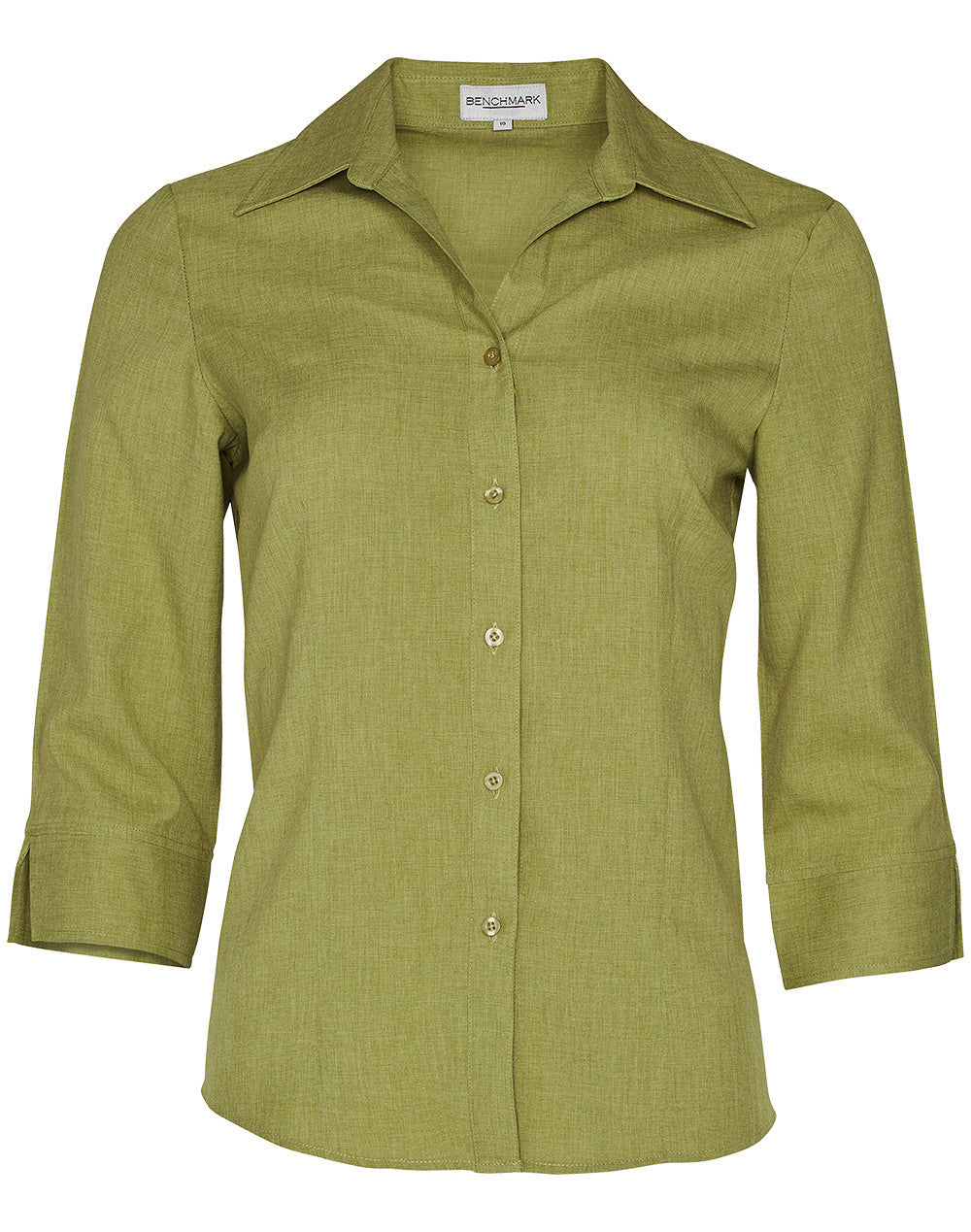 Women's CoolDry 3/4 Sleeve Shirt - Avocado - Front