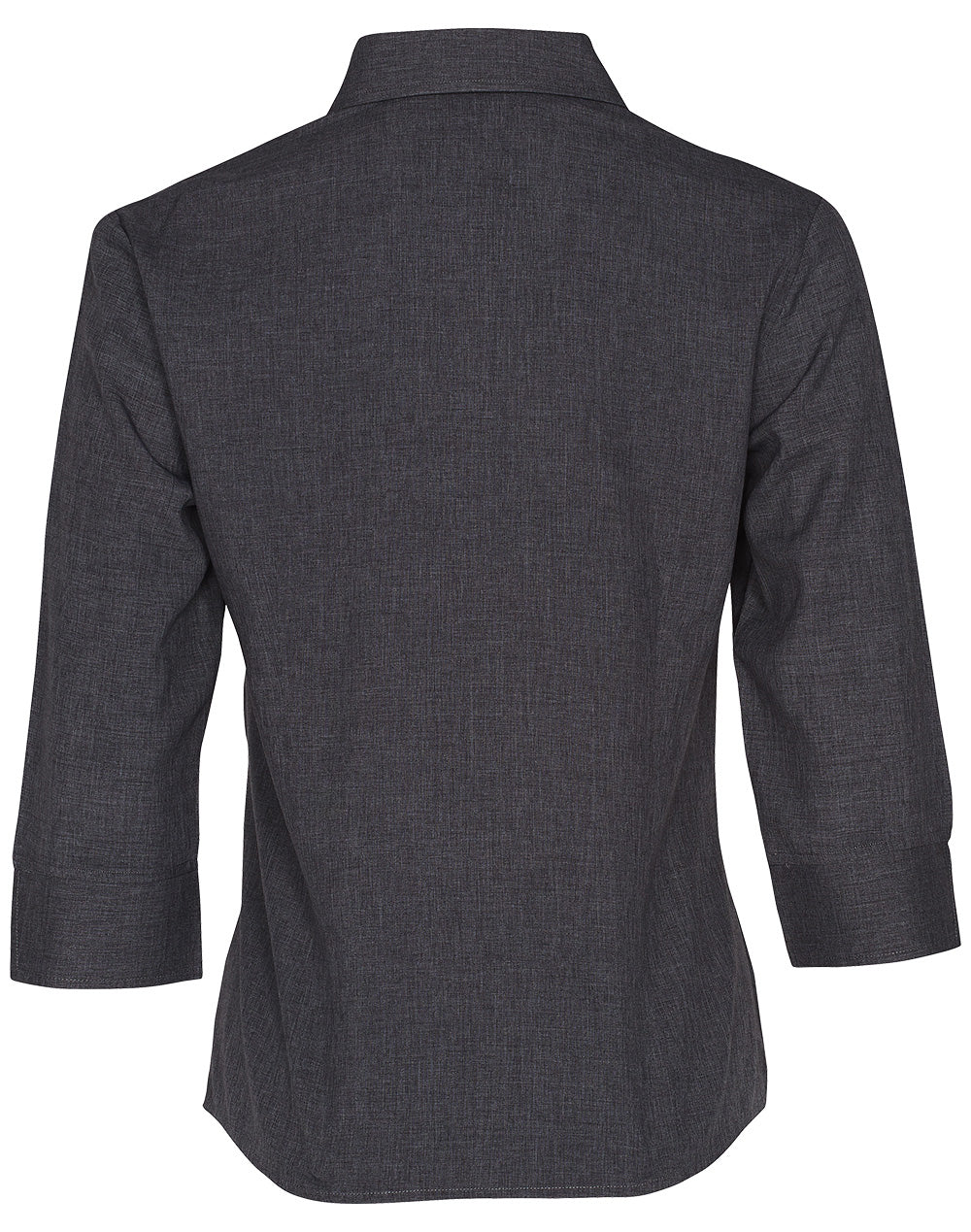 Women's CoolDry 3/4 Sleeve Shirt - Charcoal - Back