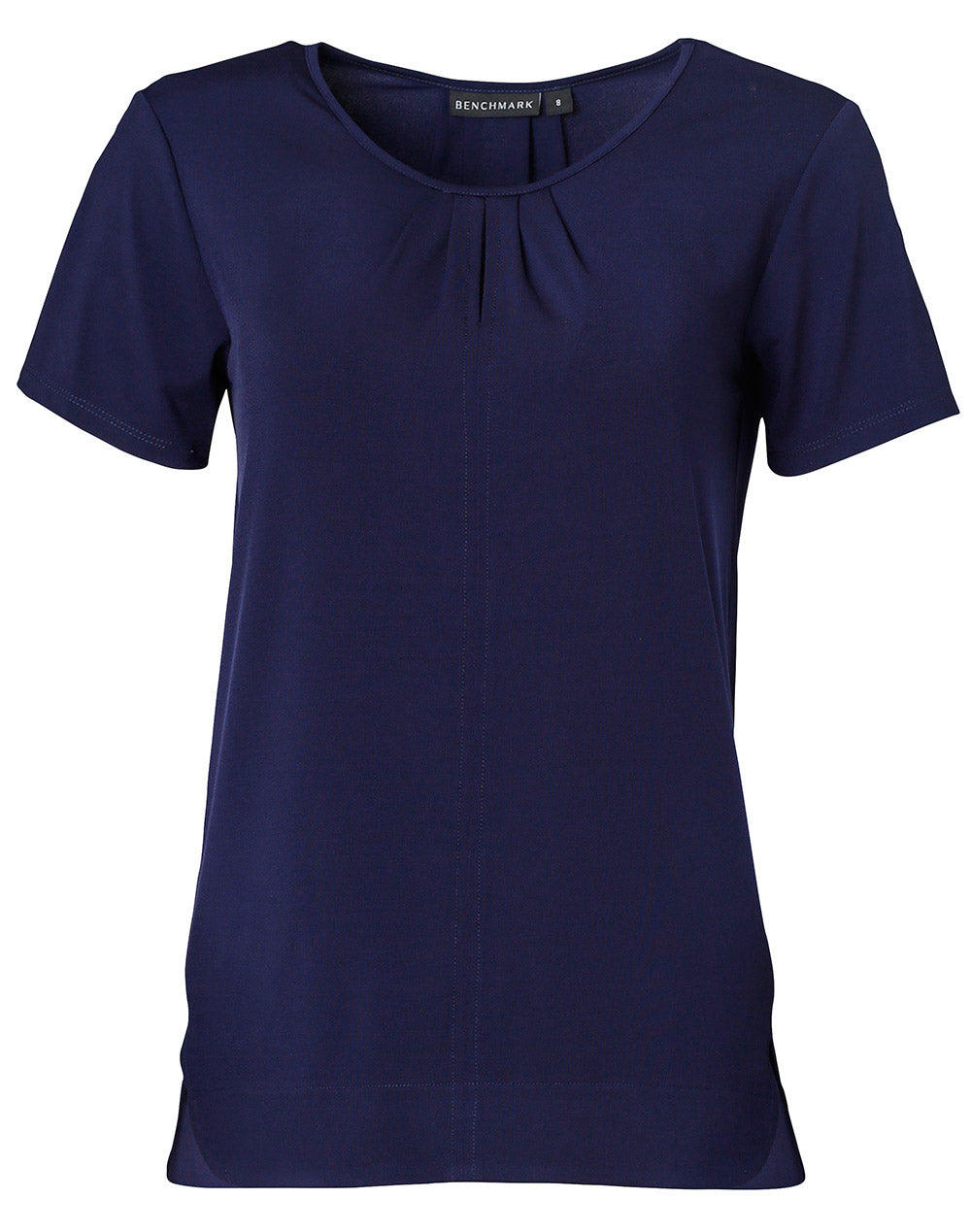 Ladies Short Sleeve Top Julia - Navy - Front