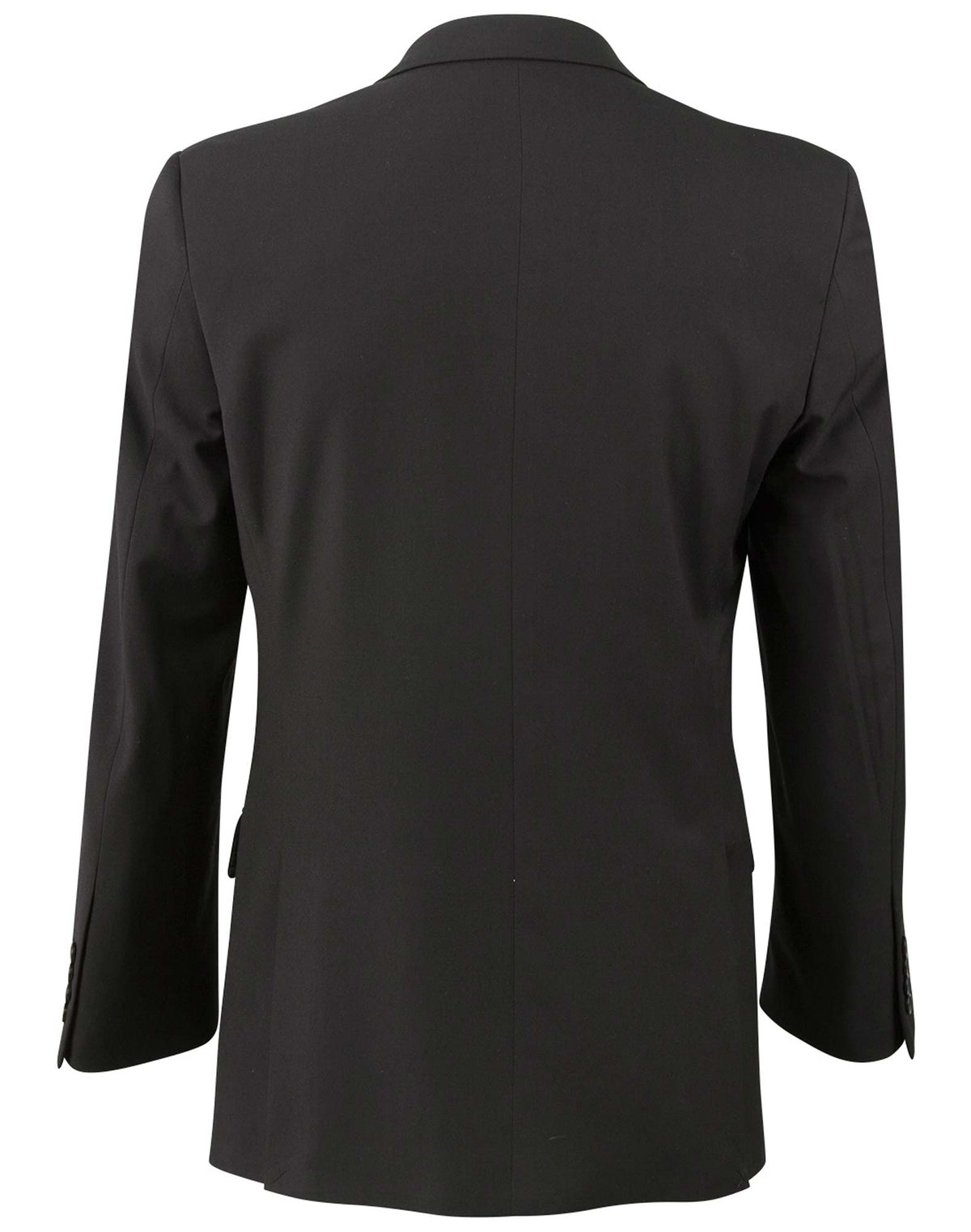 Men's Poly/Viscose Stretch Jacket - Black - Back