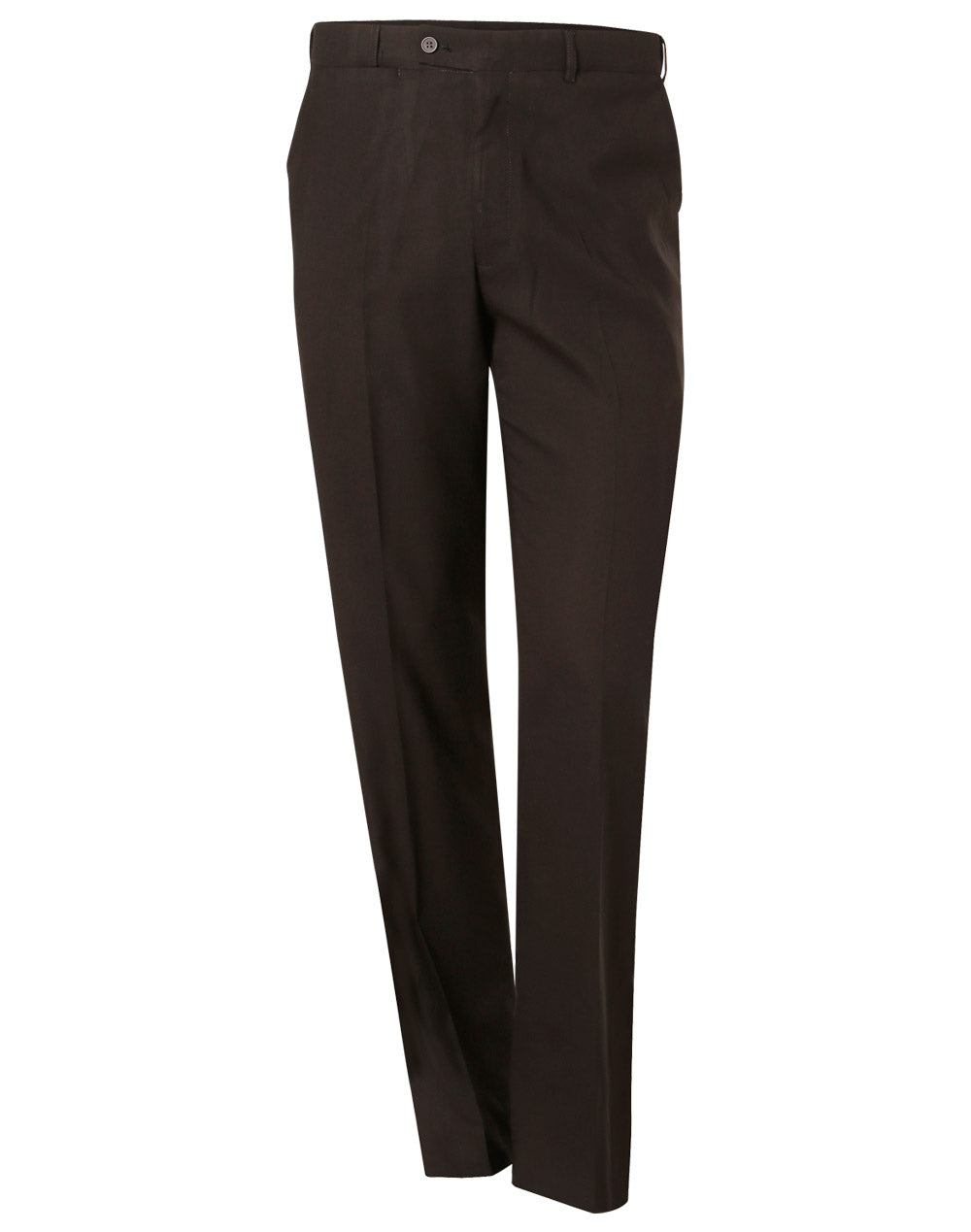 Men's Poly/Viscose Stretch Pants Flexi Waist - Charcoal - Front