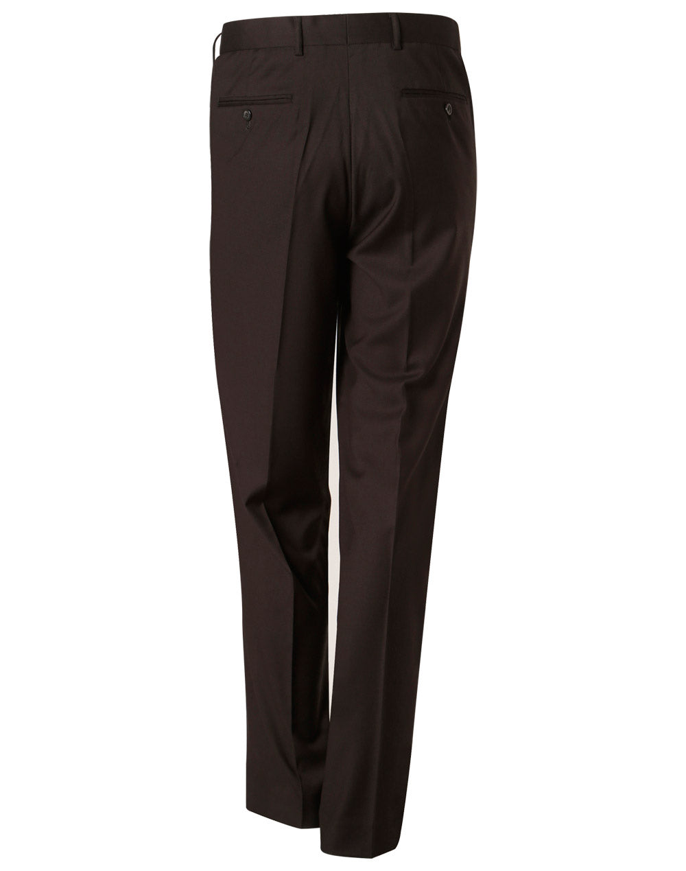 Men's Poly/Viscose Flexi Waist Stretch Pants - Charcoal - Back