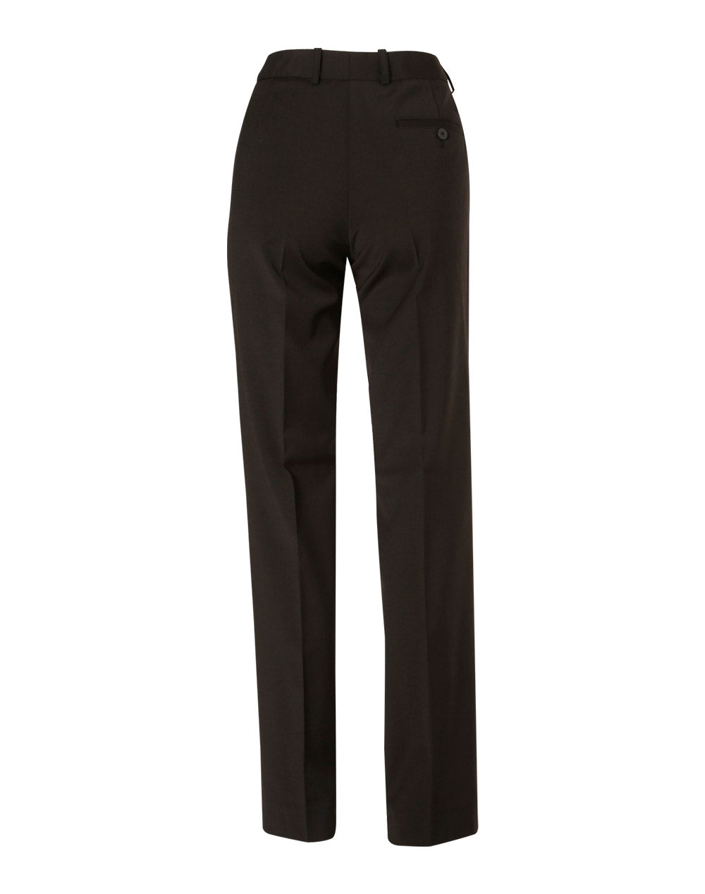 Women's Wool Blend Stretch Slim Leg Flexi Waist Pants - Charcoal - Back