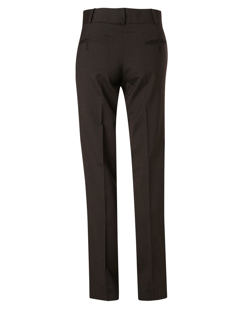 Women's Wool Blend Stretch Low Rise Pants - Charcoal - Back