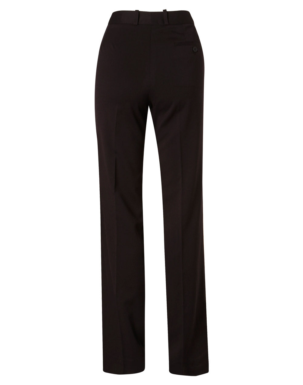 Women's Poly/Viscose Stretch Flexi Waist Pants - Black - Back