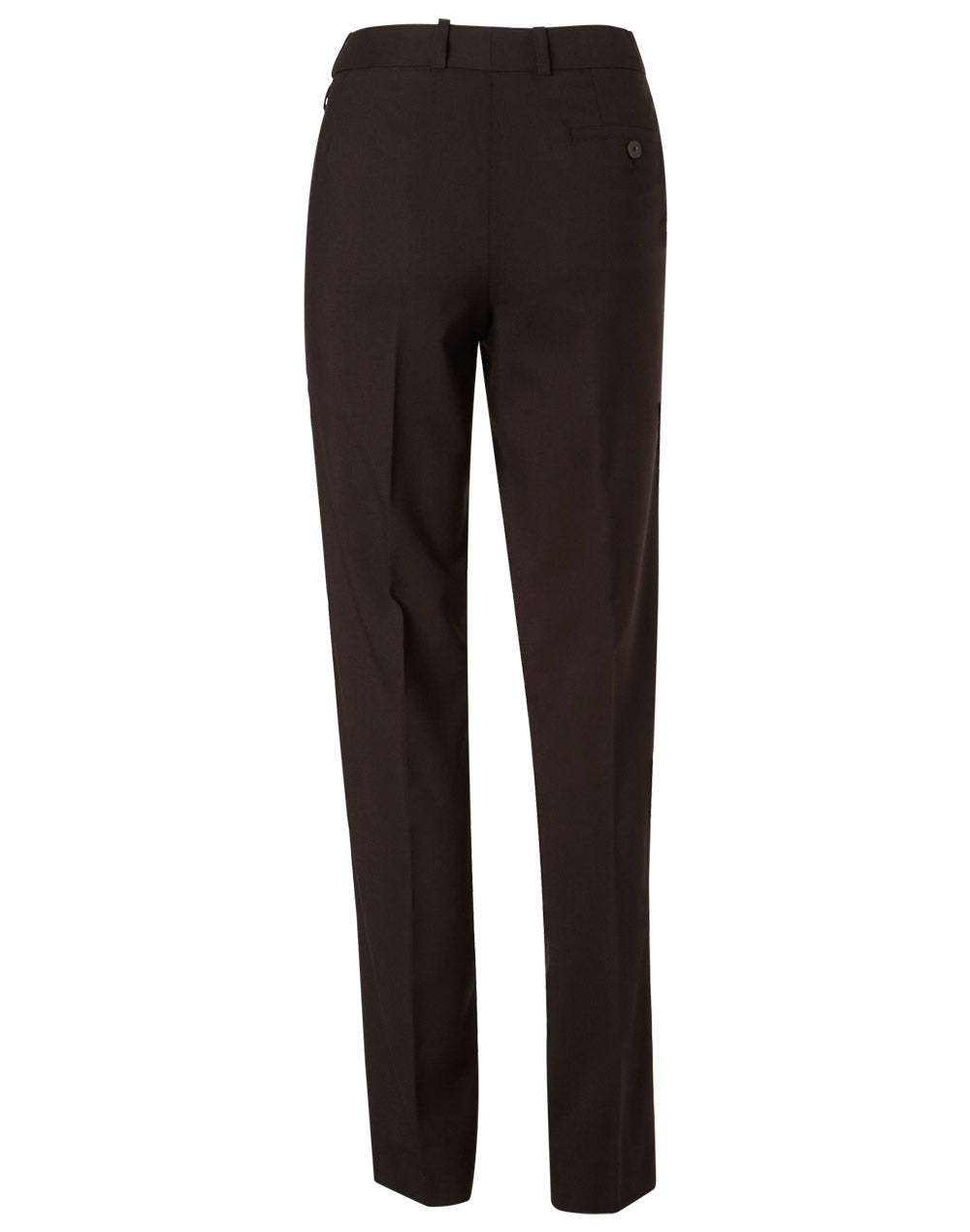 Women's Poly/Viscose Stretch Flexi Waist Pants - Charcoal - Back