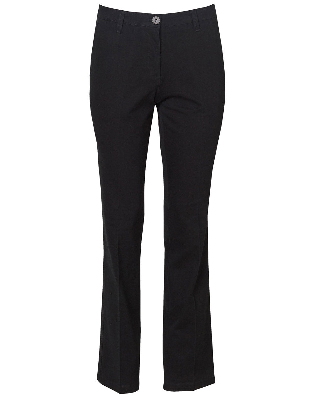 Women's Chino Pants - Black - Front
