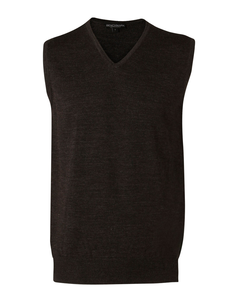 Men's V-Neck Vest - Charcoal - Front